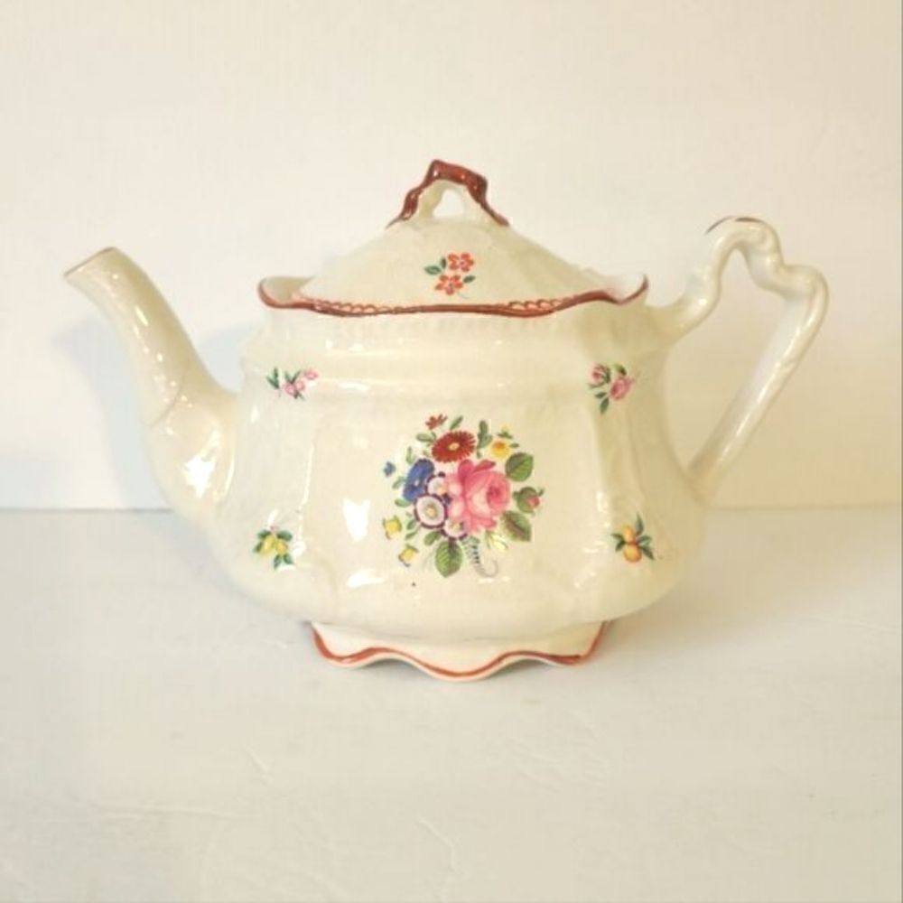 Vintage Arthur Wood England floral ceramic teapot